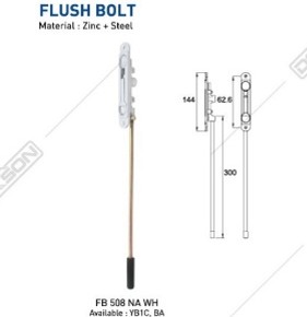 14 FlushBolt Dekkson FB 508 Dekkson Grendel Pintu Aluminium